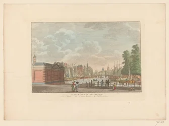 Utsikt över Leuvehaven i Rotterdam Leuvehaven i Rotterdam / La canal dit Leuvehaven a Rotterdam (titel på objekt)