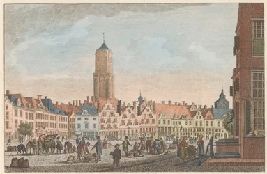 Neude i Utrecht, ca 1790 De Neude in Utrecht / Marché dite Neude in Utrecht (titel på objekt)