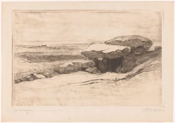 Dolmen av Rondossec vid kusten vid Plouharnel