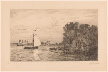 Utsikt över Vecht nära Weesp La Vecht près Weesp (originaltitel)