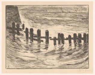 Pålarbete i Schelde nära Vlissingen