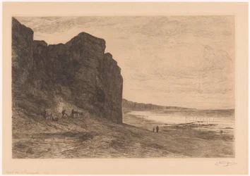 Rotskust vid Veules Klippor nära Veules, Normandies kust (originaltitel)