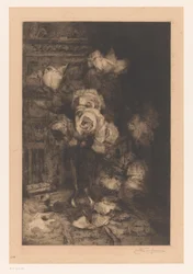 Vas med rosor på bordet Fleurs (originaltitel)