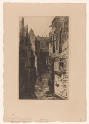 Kanal i Dordrecht Oude Gracht i Dordrecht (titel på objekt)