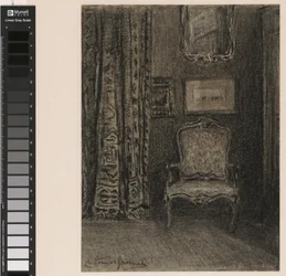 Kamerinterieur i de Rue du Trône 190 te Bryssel