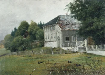 Notariehuset i Drøbak (olja på duk)