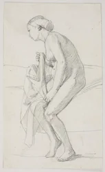 Studier till museets målning "Jairi dotter" (kms835)