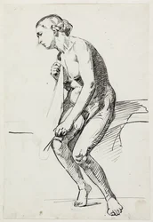 Studier till museets målning "Jairi dotter" (kms835)