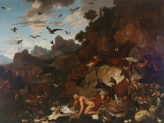 Nebukadnessars galenskap, ca. 1680.