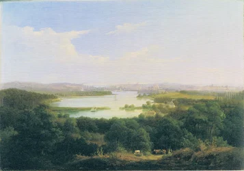 utsikt från Kirchberg (kyrkbacken) nära Nedlitz