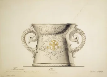 Design av en silvervas, 1910-tal