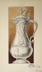 Design av en vinkanna. Serien Storprinsessan Maria Pavlovnas hemgift, 1907-1908