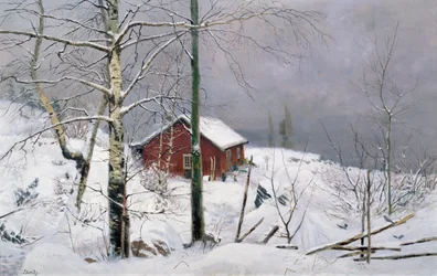 Ett småbruk (olja på duk)