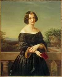 Marie Wiegmann / målning av Carl Ferdinand Sohn