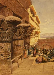 Musiker vid Philae, 1877