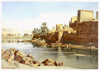 Isis tempel i Philae, 1870