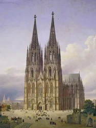 Ideal vy över Kölnerdomen, 1834-1836