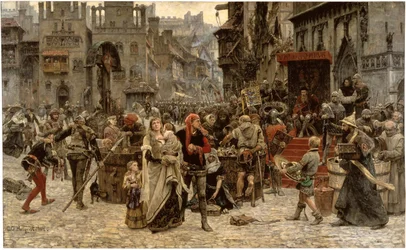 Valdemar Atterdag kräver lösen för Visby, 1361, 1882