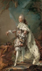 Porträtt av Frederik V i salvningsdräkt