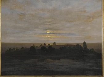 Stenåldersdike på ön Ruegen, Tyskland (olja på duk)