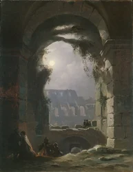 Colosseum i natten, tidigt 1830-tal