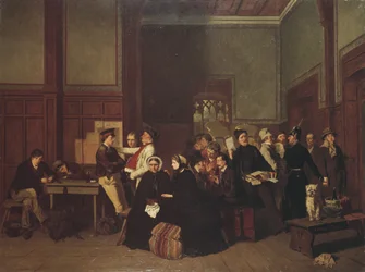 Tredje klassens väntrum II, ca 1865