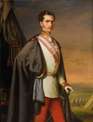 Porträtt av kejsar Franz Joseph I av Österrike, 1856.