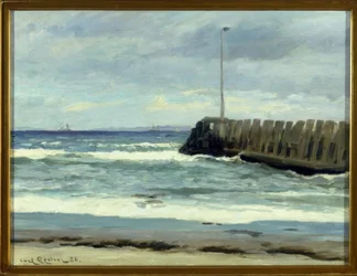 På stranden