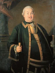 ""Porträtt av general Fyodor Berchman"" Målning av Carl-Ludwig Johann Christineck (1732/3-1792/4) 1762 Olja på duk Statens historiska museum, Moskva