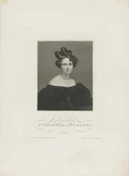 Porträtt av operasångerskan Wilhelmine Schröder-Devrient 1804-1860, ca. 1840