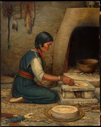 Hopi-kvinna gör piki