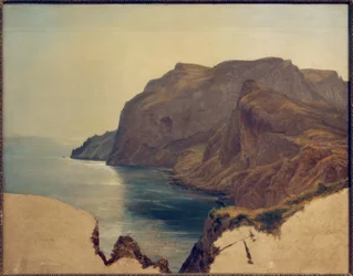 Studie av Capri vid soluppgången
