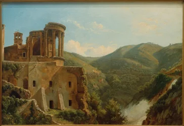 Tivoli, Vestas tempel / målning av Carl Morgenstern