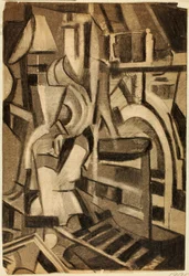 Abstrakt - Sittande figur