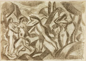 Grupp av nakenstudier