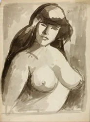 Naken kvinnlig torso