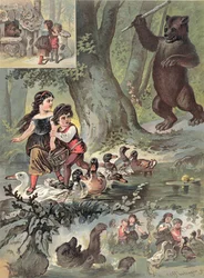 Hans och Gretel i skogen, ca 1880