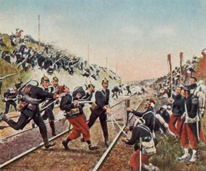 Badeners stormning av järnvägsbanken vid Nuits