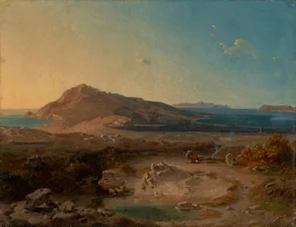 Ön Delos vid soluppgången