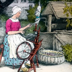 Bröderna Grimm - Sagor - Mor Hulda. Bild daterad cirka 1910. Carl Simon-arkivet