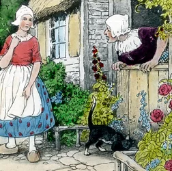 Bröderna Grimm - Sagor - Mor Hulda. Bild daterad cirka 1910. Carl Simon-arkivet