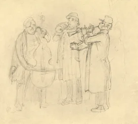 Bettelmusikanten, mitten av slutet av 1800-talet, c1924.