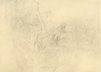 Der Zechpreller, mitten av slutet av 1800-talet, c1924.