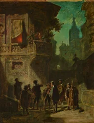 Spansk serenad från barberaren i Sevilla, ca 1856.