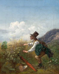 Den fjärilsfångande botanikern, cirka 1837