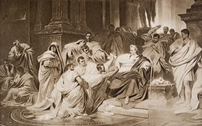 Mordet på Caesar, illustration ur 