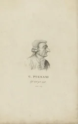 Porträtt av violinisten och kompositören Gaetano Pugnani 1731-1798, 1815.