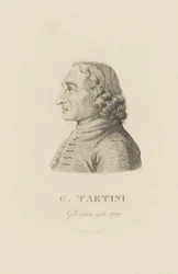 Porträtt av violinisten och kompositören Giuseppe Tartini 1692-1770, 1815.