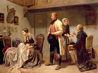 En skål för det förlovade paret (olja)