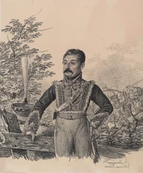 Porträtt av Akim Vasilyevich Duvanov, tidigt 1820-tal.